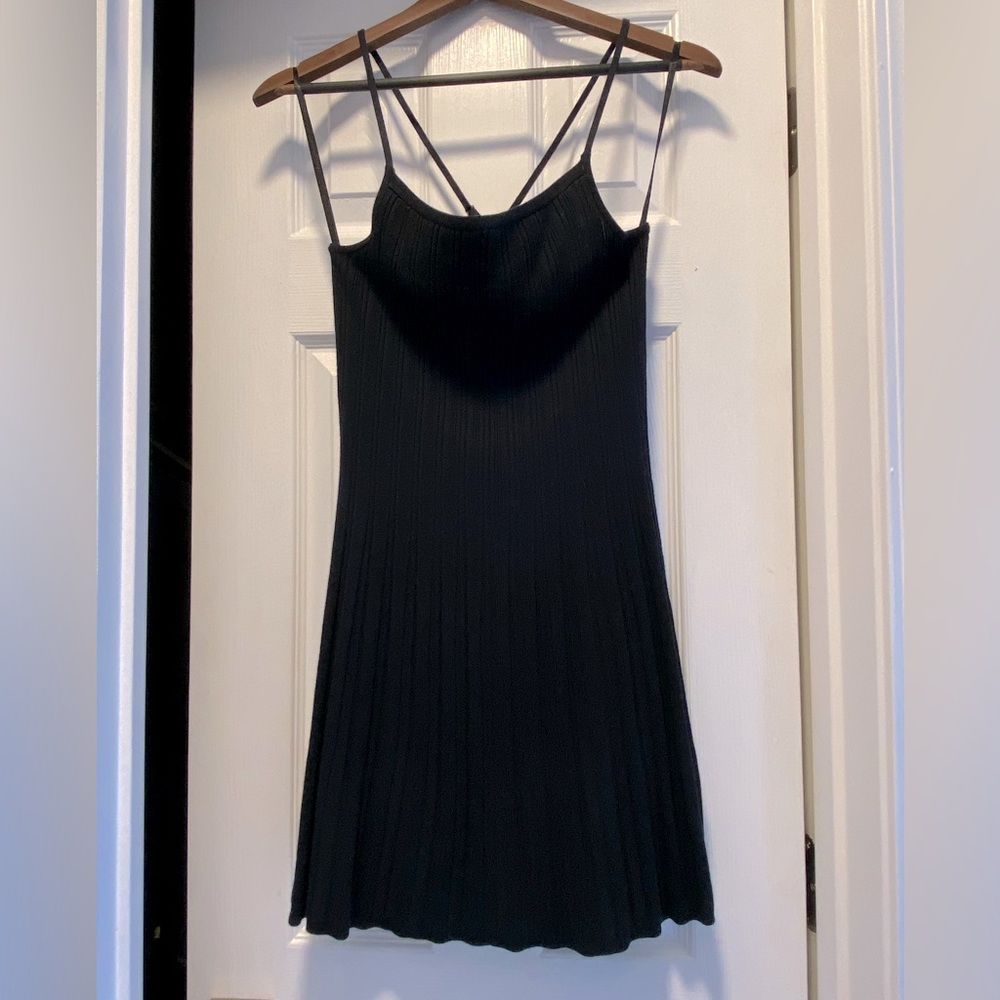 Abercrombie & Fitch strappy sweater knit dress, Black XS, Mini length. Worn once